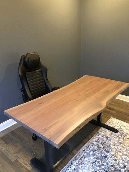 Live Edge Electric Standing Desk