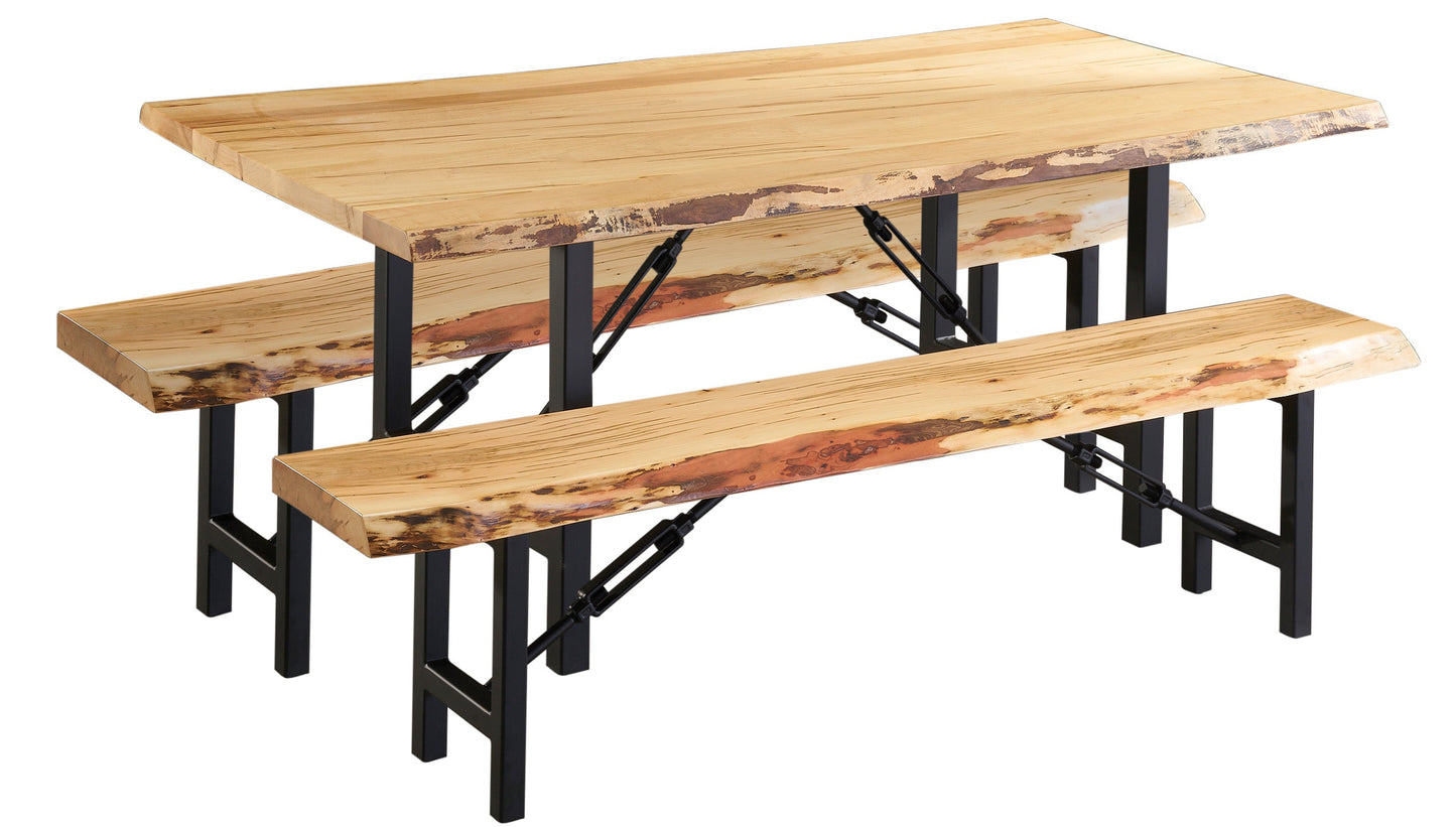 Live Edge Dining Table (Wormy Maple)